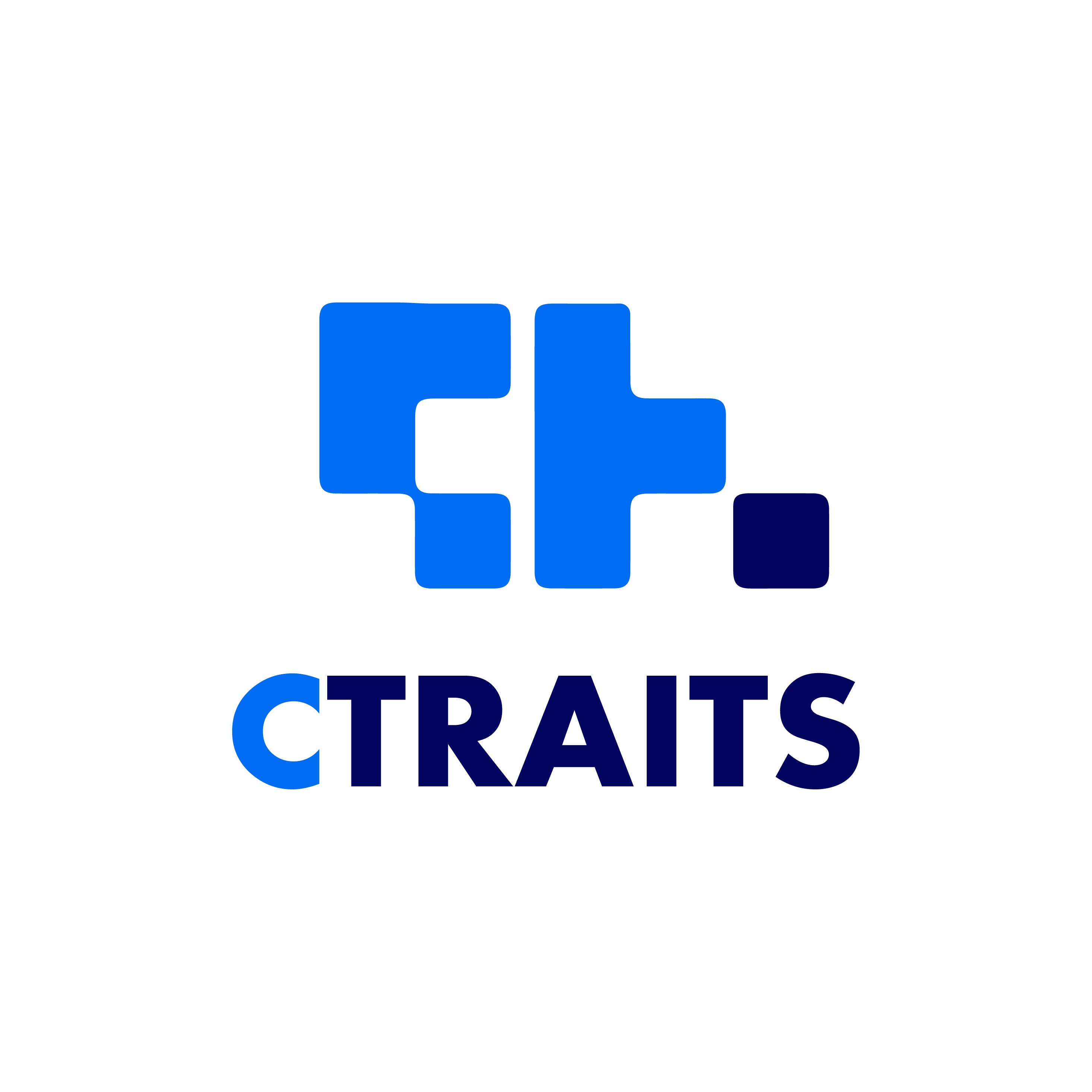 CTRAITS logo, vertical lockup