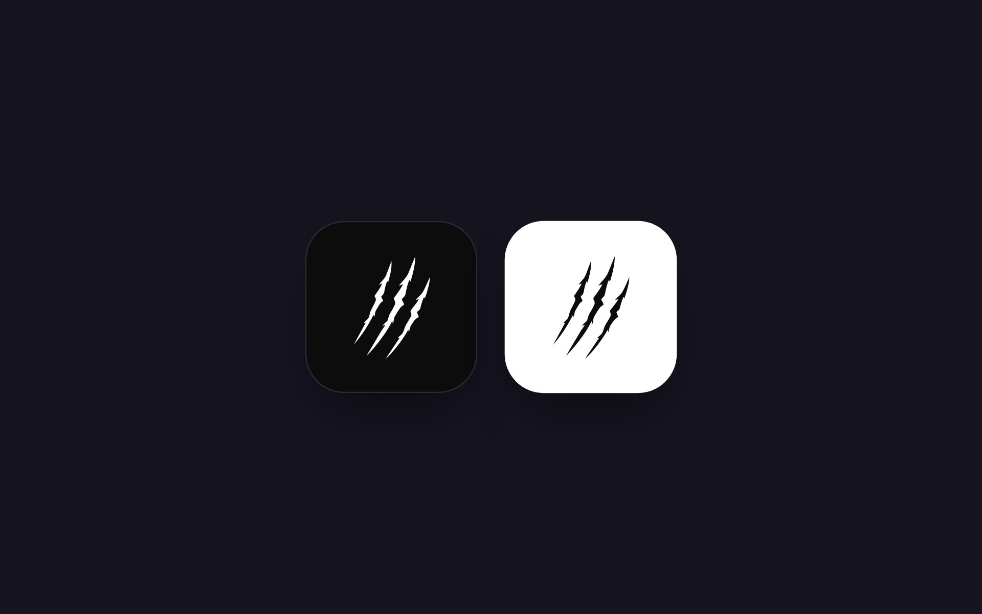 App icons in black and in white