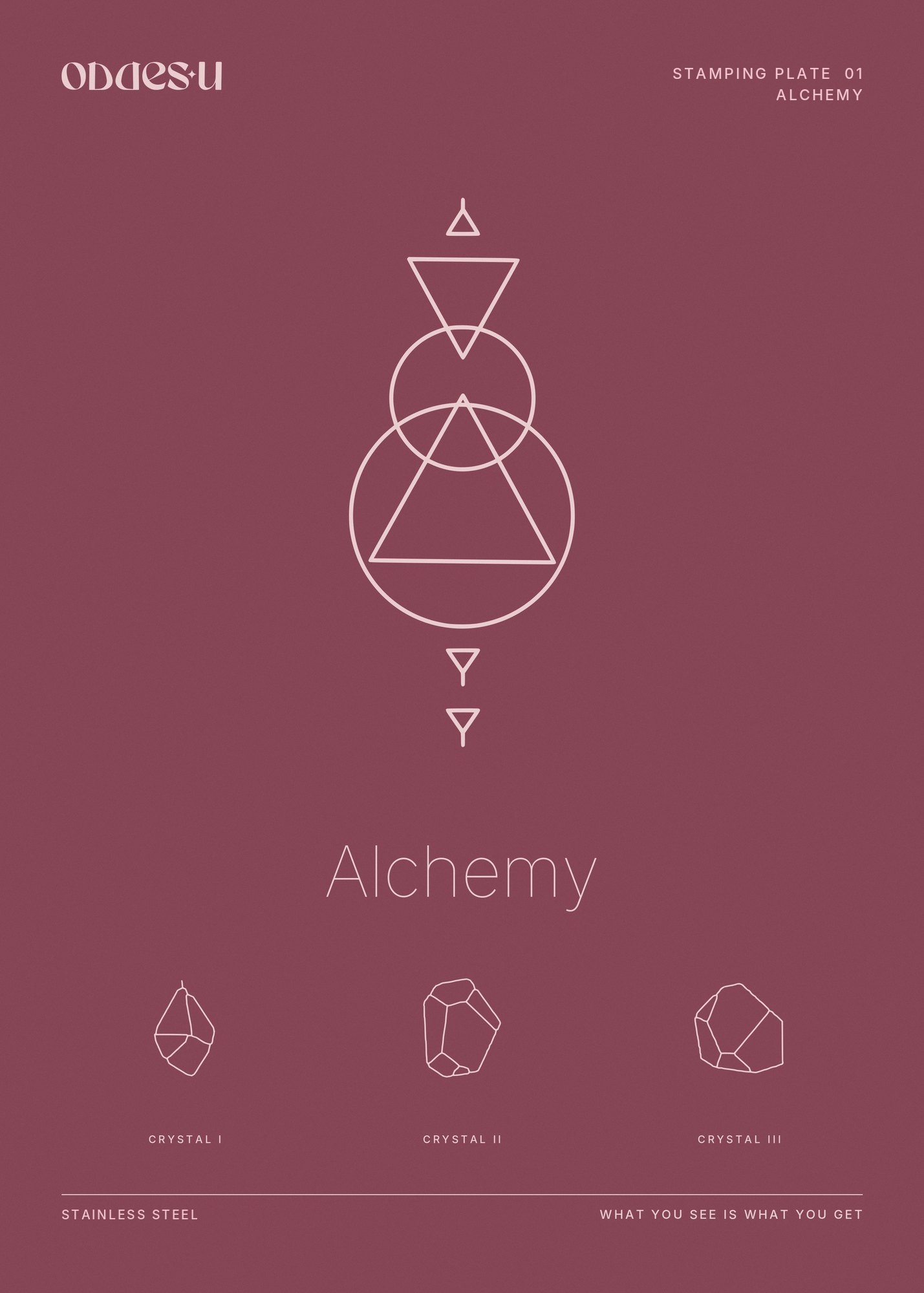 ODDESU Alchemy plate poster, wine ground