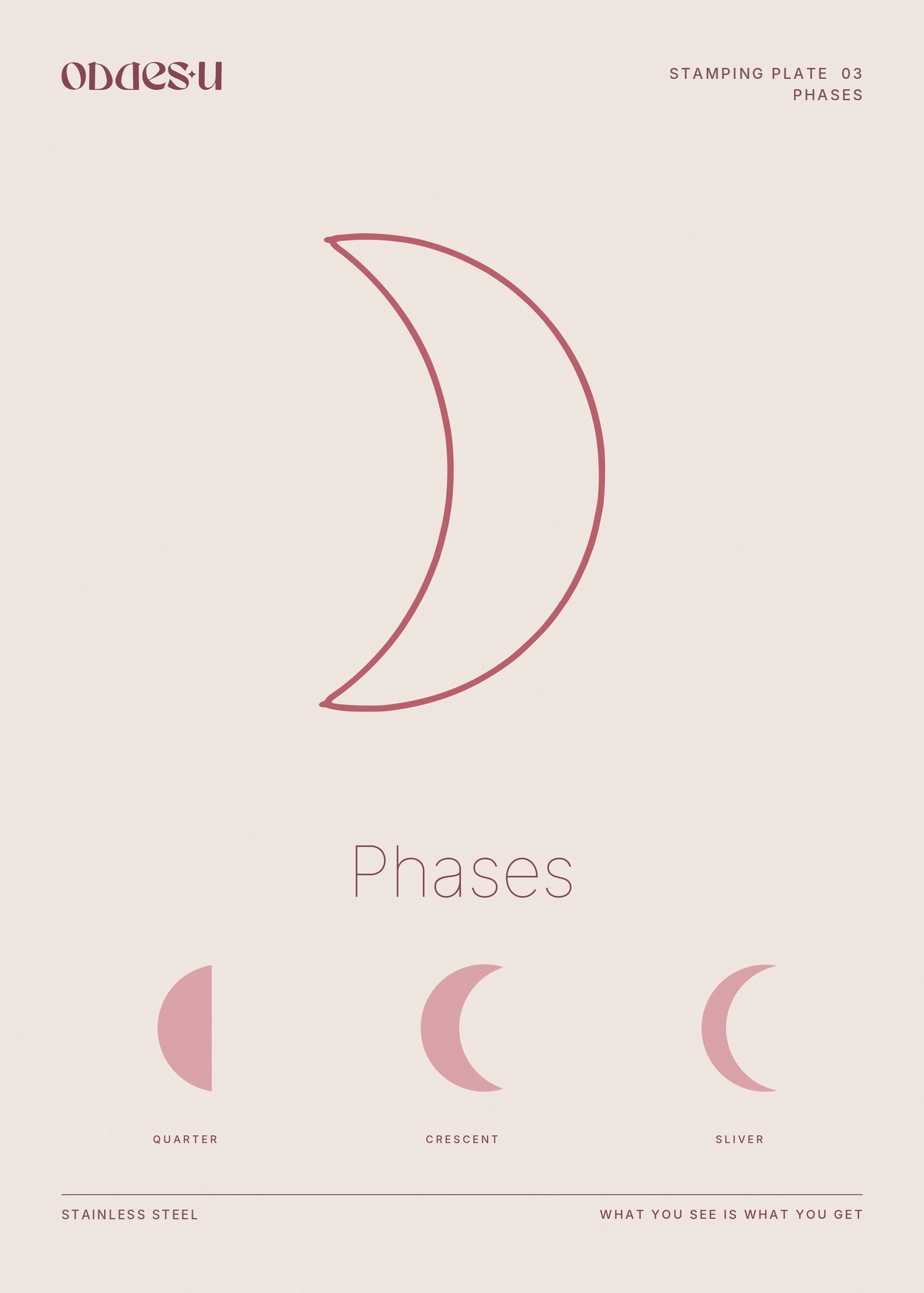 ODDESU Phases plate poster, oat ground